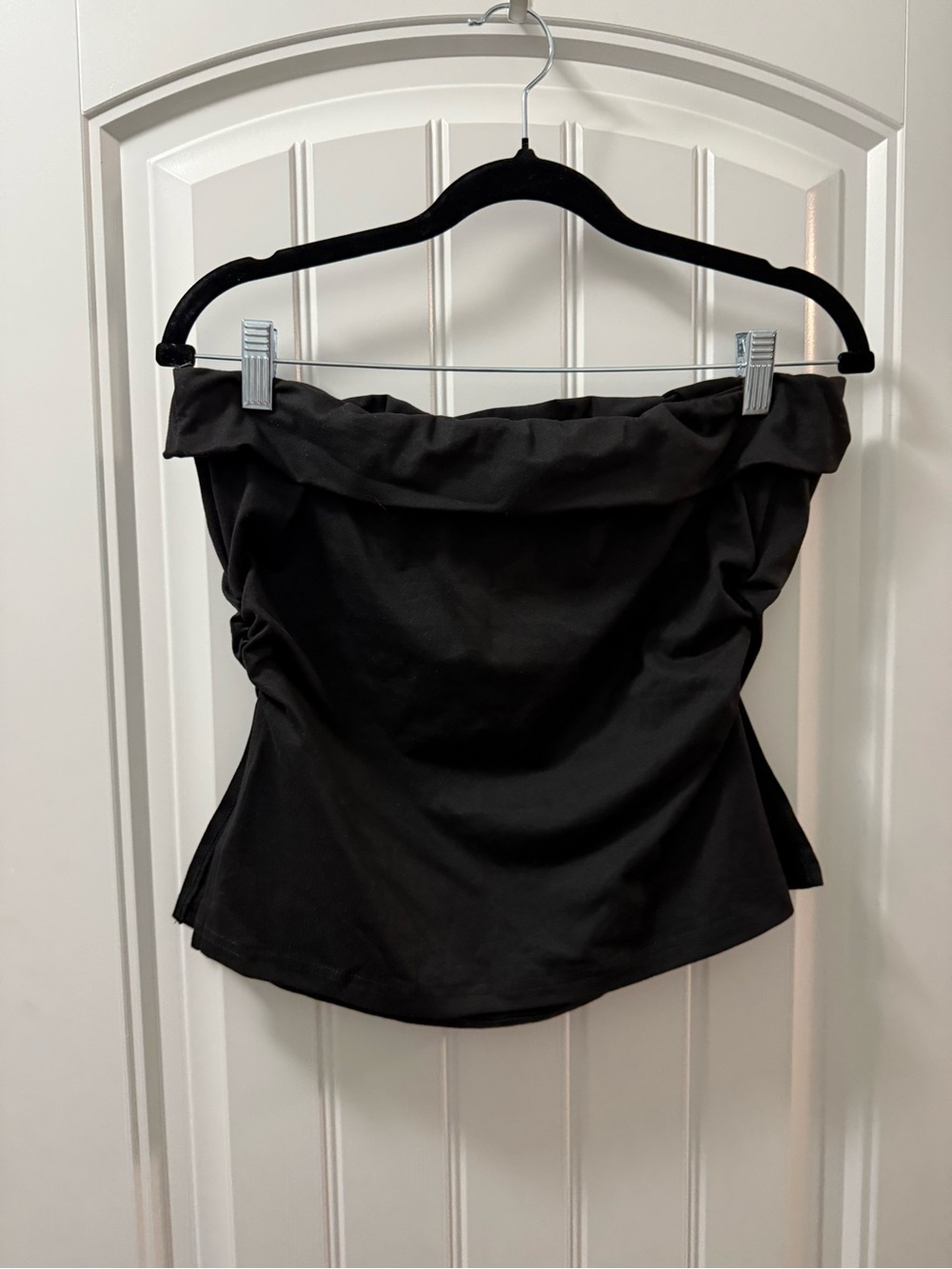 SHEIN Black Off-Shoulder Folded Neck Camisole